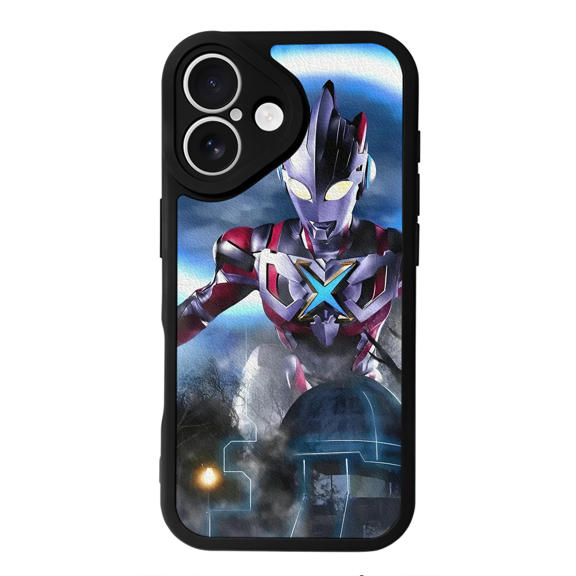 （画像用） ウルトラマン Ultraman 【iPhone 16シリーズ対応】シリコンスマホケース（レザー調） 材質：シリコン